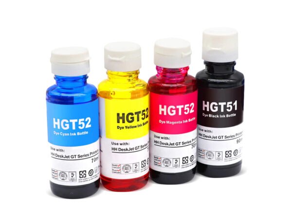 HP GT51/GT52 Generic Ink Bottles (B/C/M/Y)