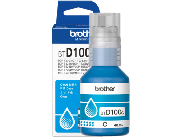 Brother BTD-100 Cyan Original Ink  (BTD100C)