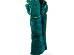 Dromex Superior Green Lined Leather Welding Gloves ? Shoulder Length